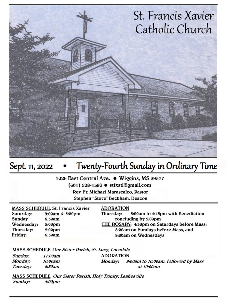 St. Francis Xavier Bulletin