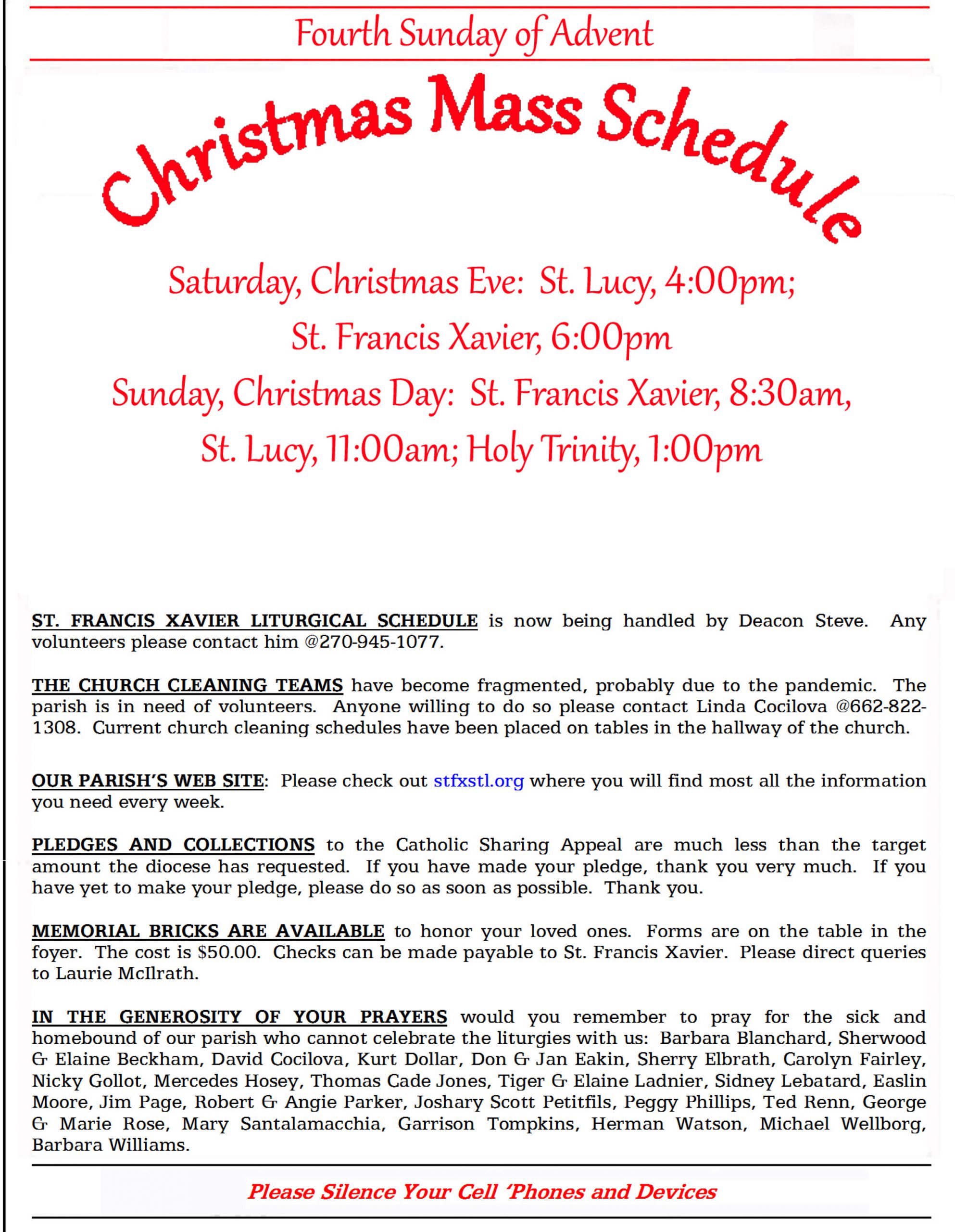St. Francis Xavier Bulletin
